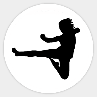 Jump Kick Icon Sticker